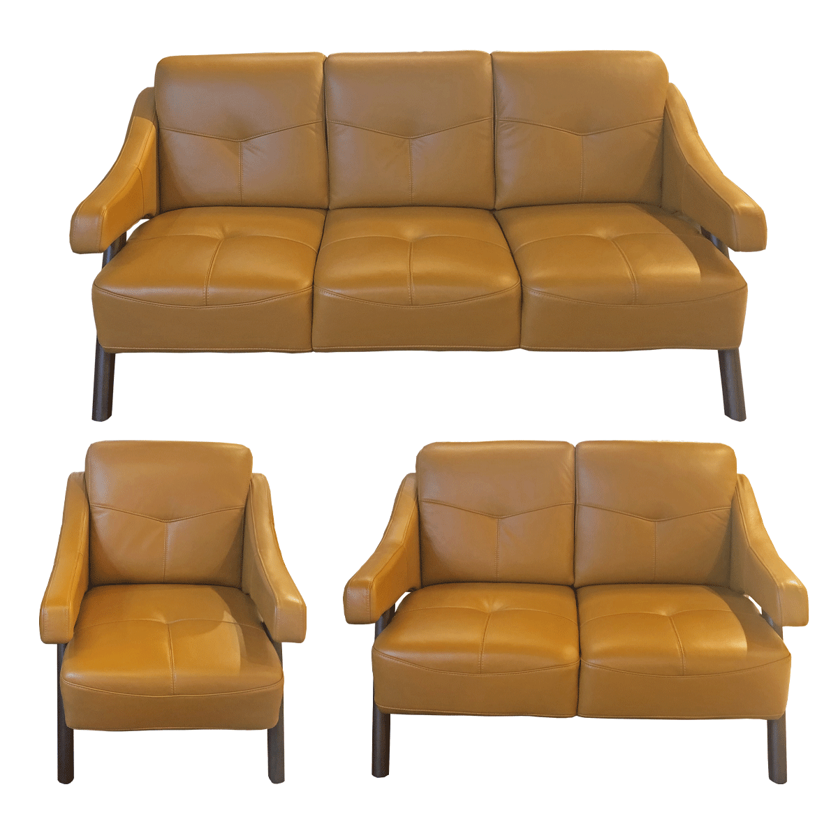 【KCT全牛皮】沙發組(1+2+3人座)-B