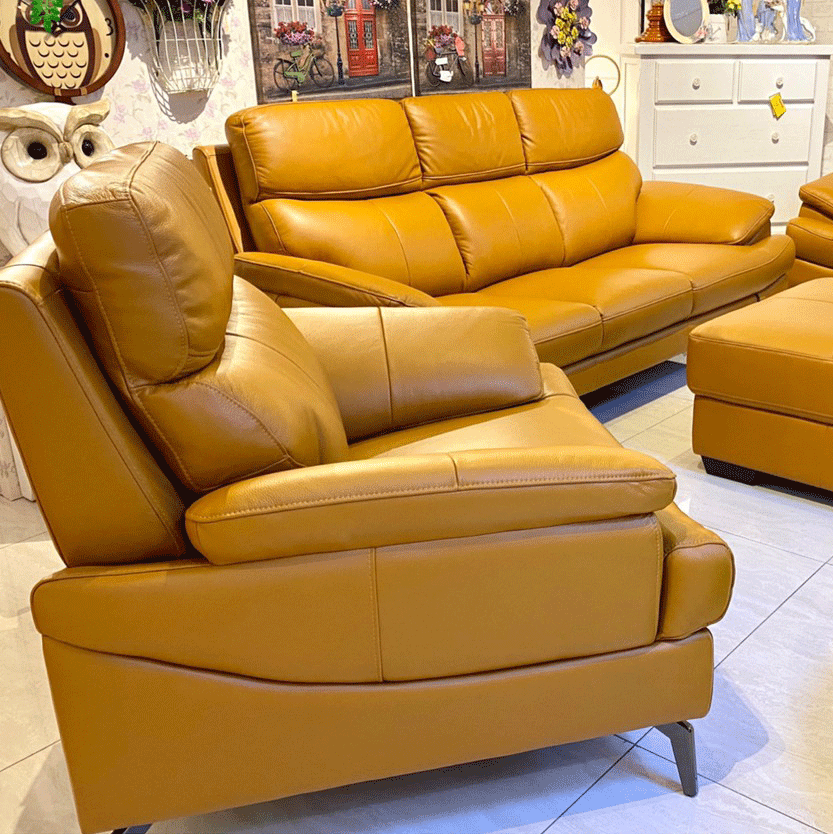 【KCT全牛皮】沙發組(1+2+3人座)-E