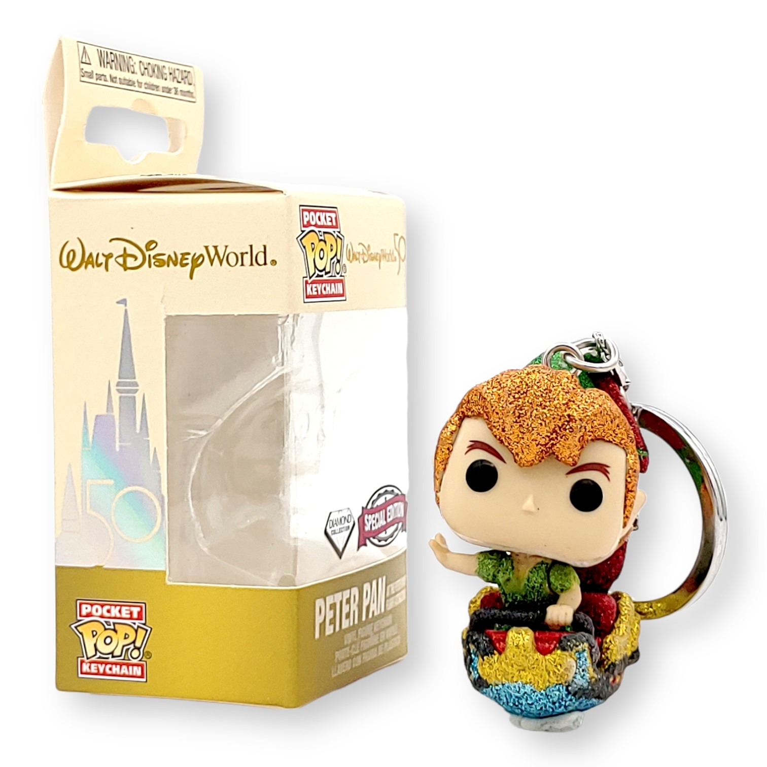 FUNKO POP <Peter Pan>彼得.潘(坐船)鑽石版鎖匙扣