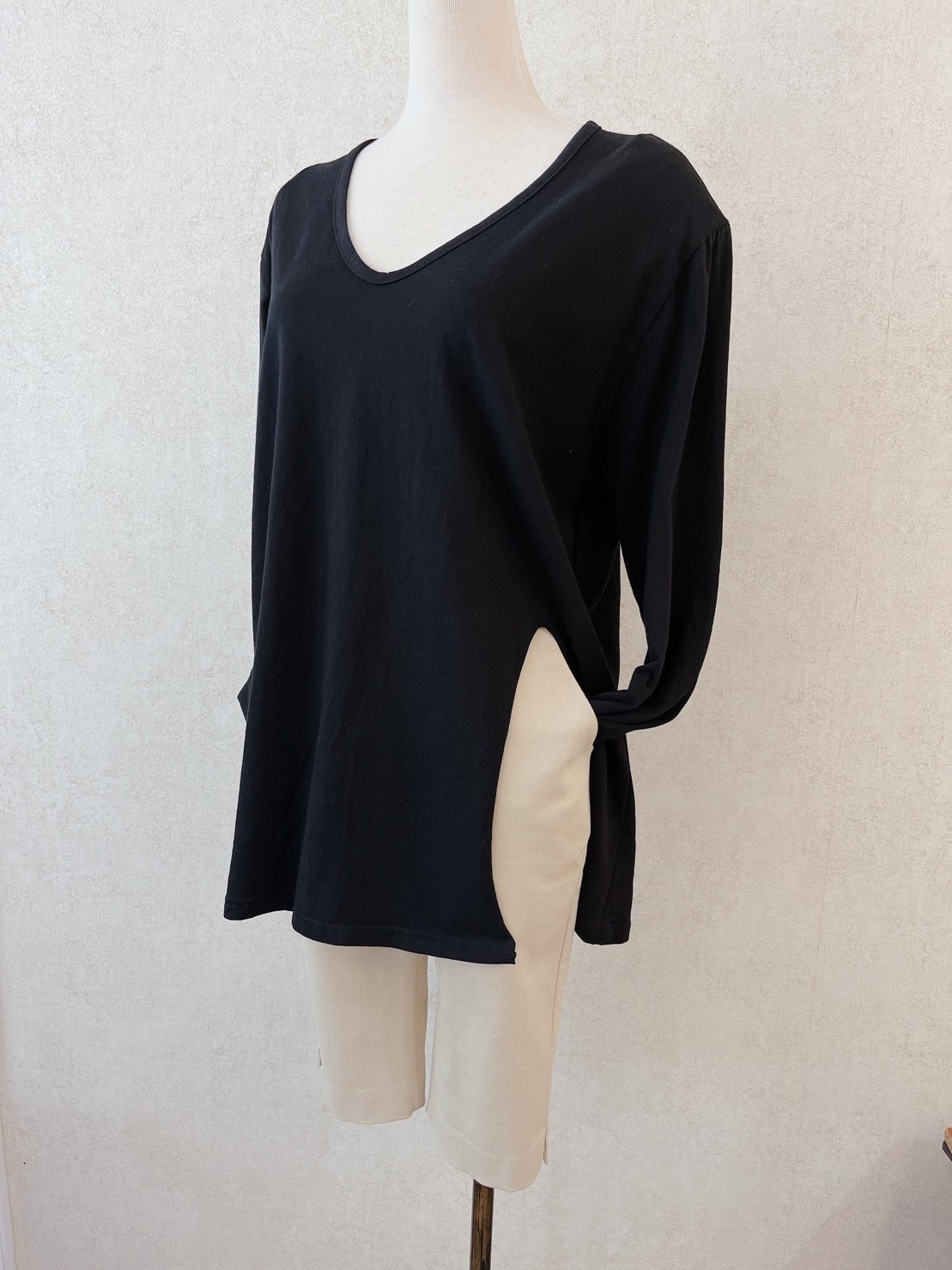 K20120043V領墊肩寬鬆上衣