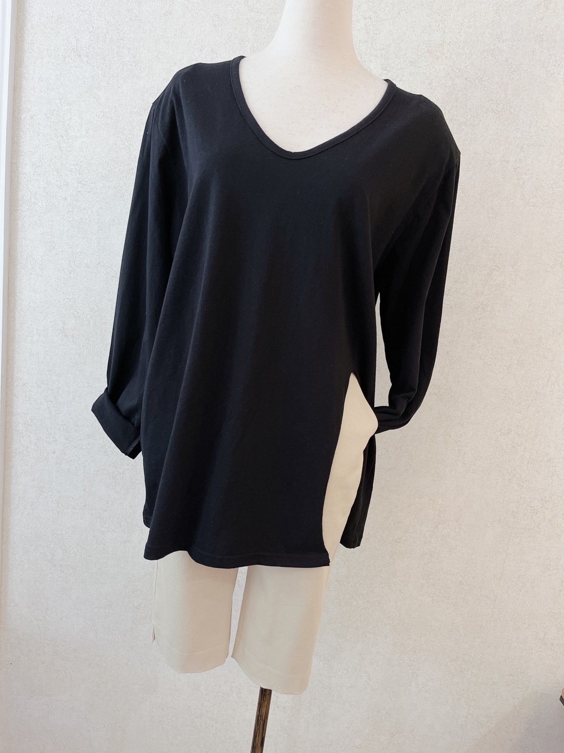 K20120043V領墊肩寬鬆上衣