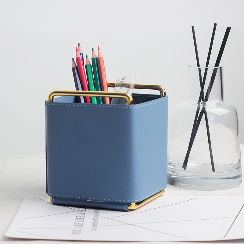 北歐INS創意皮革筆筒