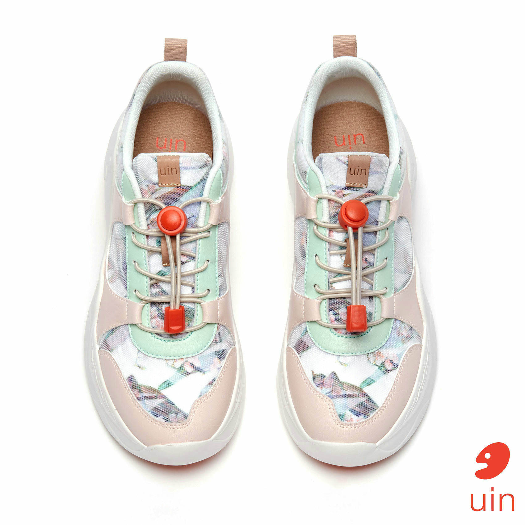 【 Uin 】西班牙原創設計 |帕爾瑪 鈴蘭花影 女鞋 彩繪鞋 休閒鞋 懶人鞋