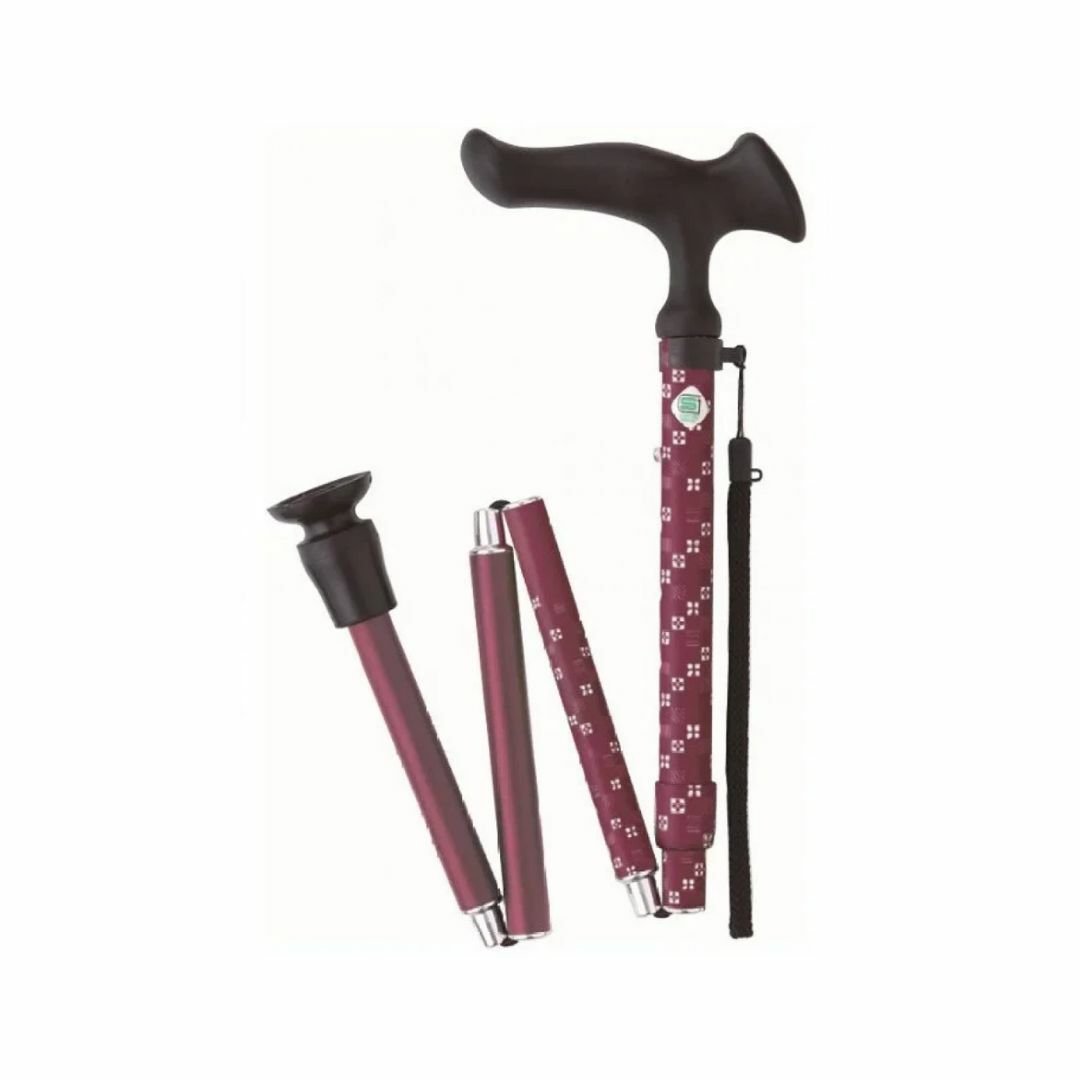 Fuji Home 日本富士家 - 吸盤型底塞折迭拐杖(市松茜)