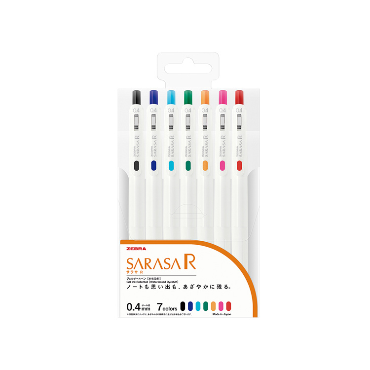 【ZEBRA】SARASA R鋼珠筆0.4 七色套組