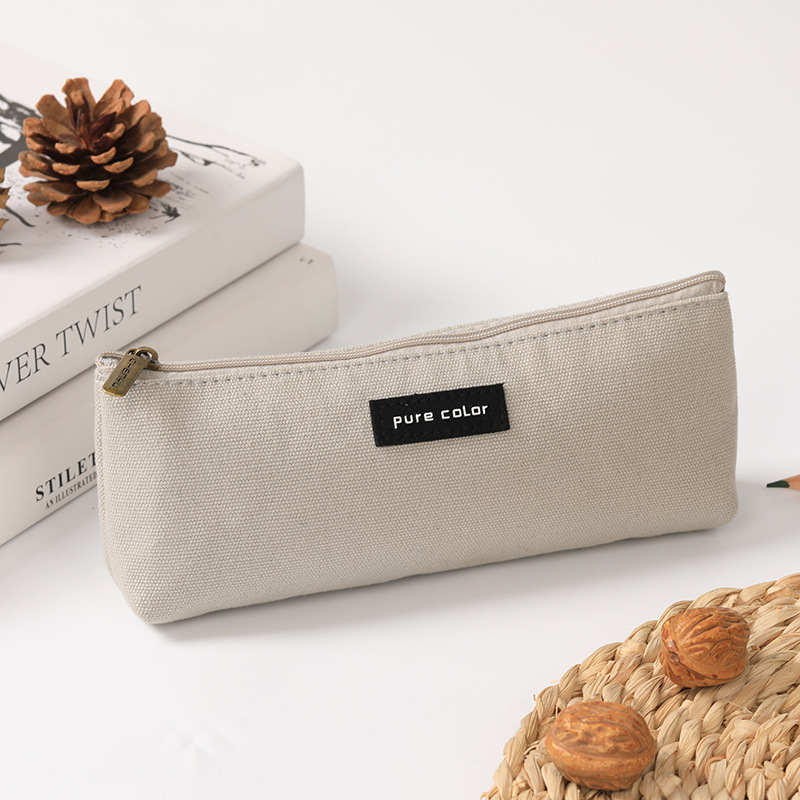 長款復古簡約帆布筆袋