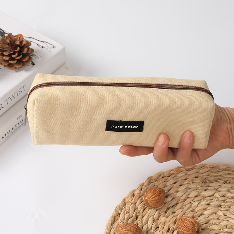 長款復古簡約帆布筆袋