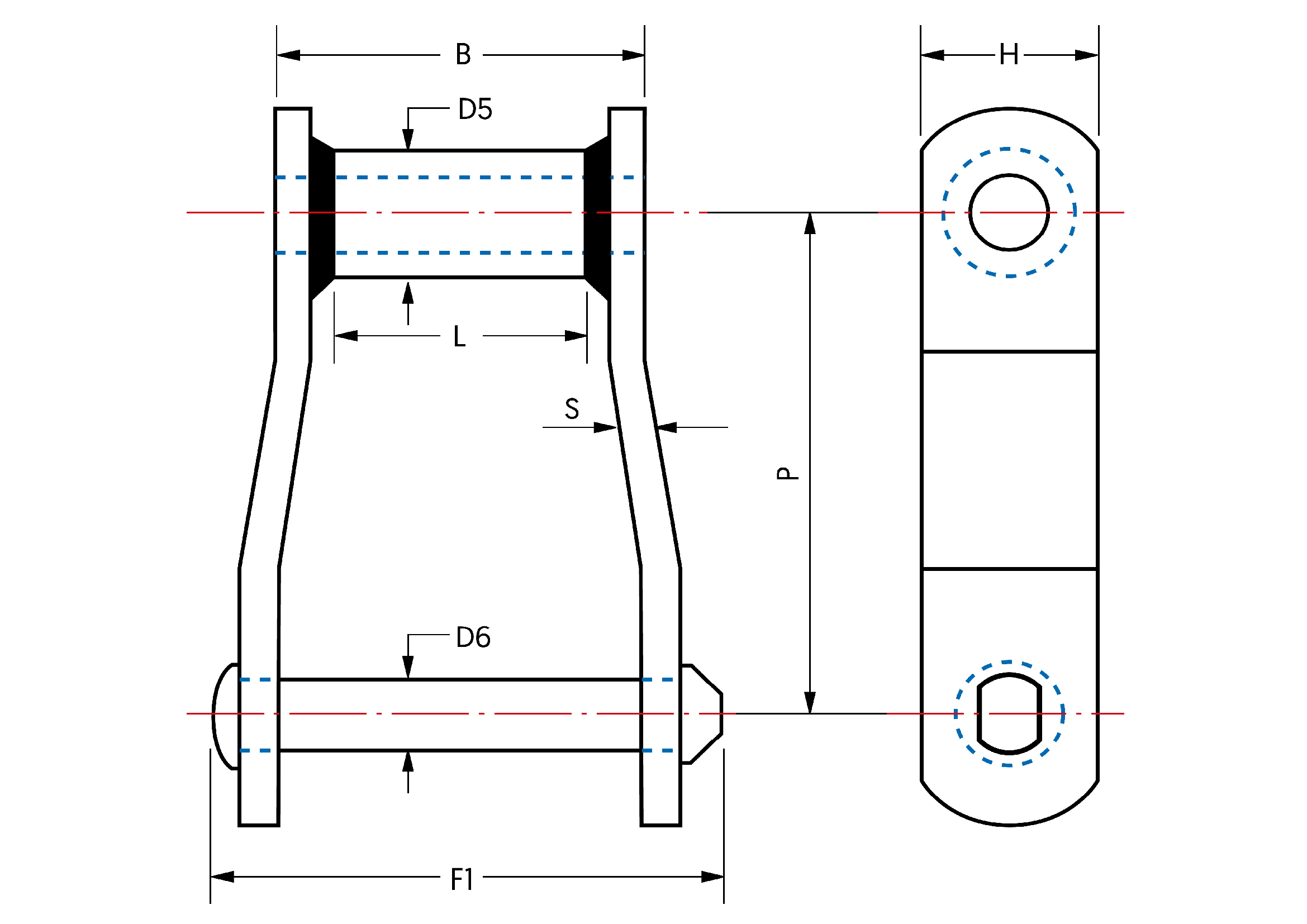 Offset Sidebar Welded Steel Chains (Mill Chain inch series)