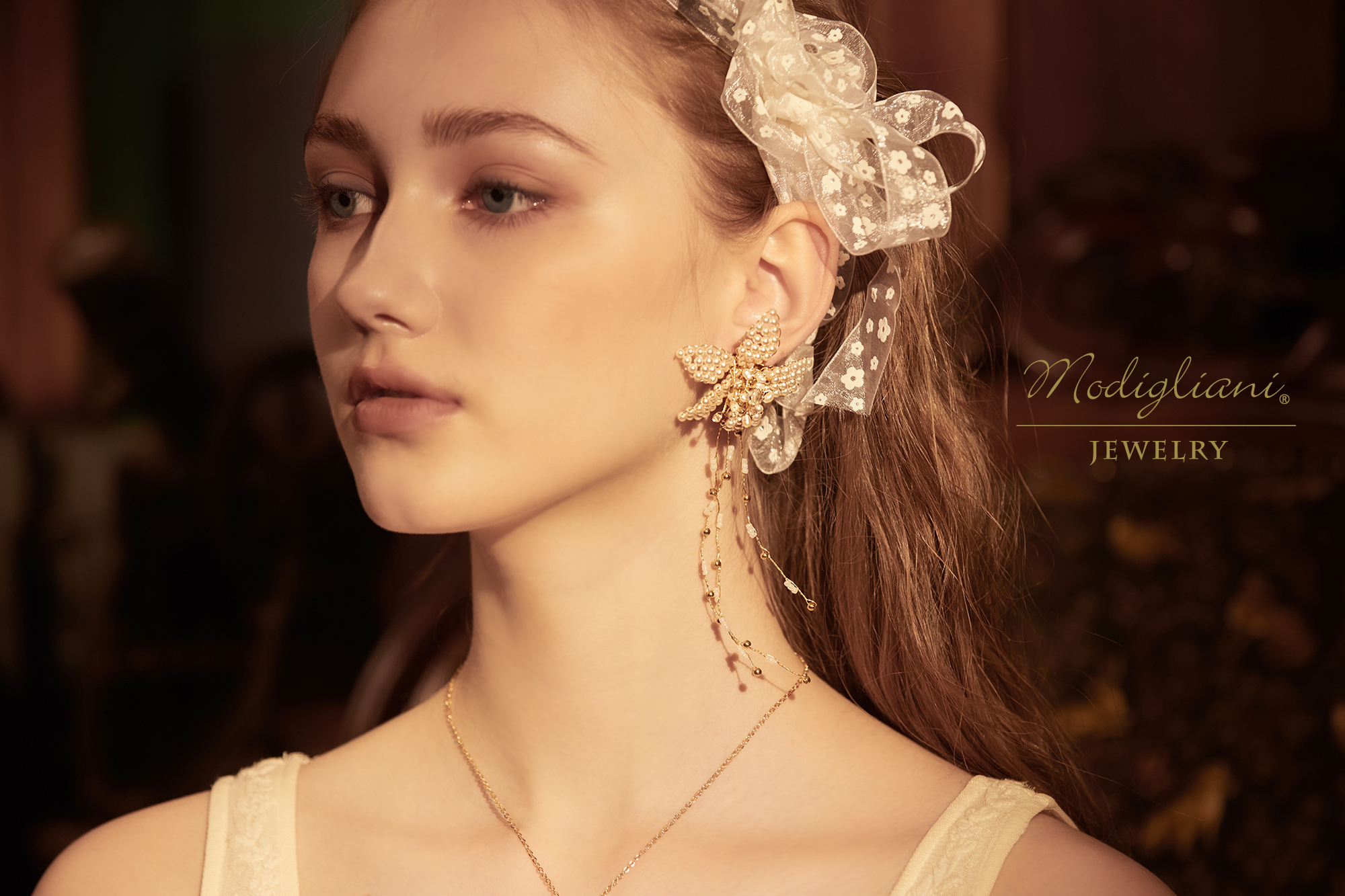 黃銅飾品,黃銅,花草,氣質,仙女,耳環,兩戴式,施華洛世奇水晶珍珠,