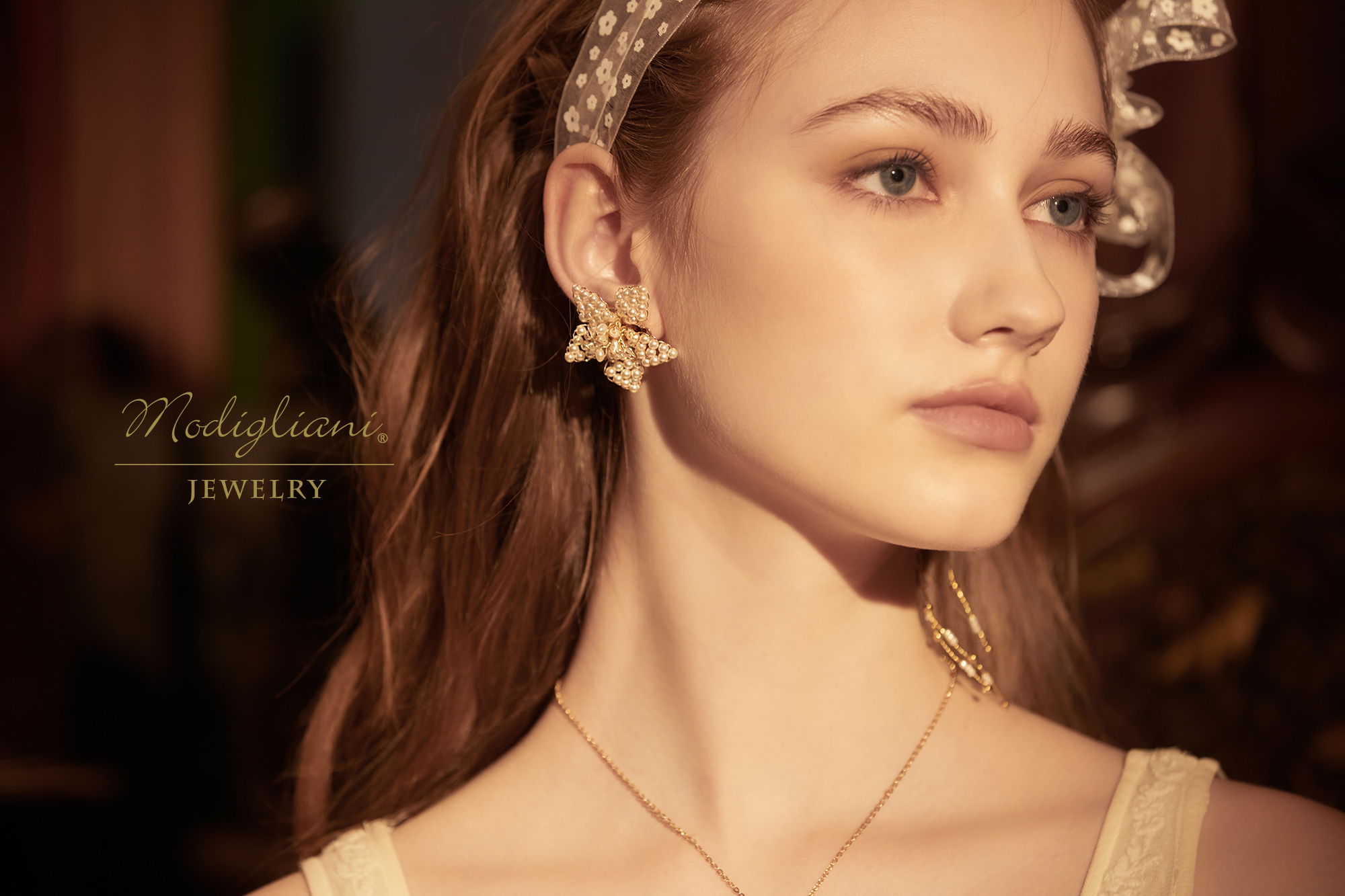 黃銅飾品,黃銅,花草,氣質,仙女,耳環,兩戴式,施華洛世奇水晶珍珠,