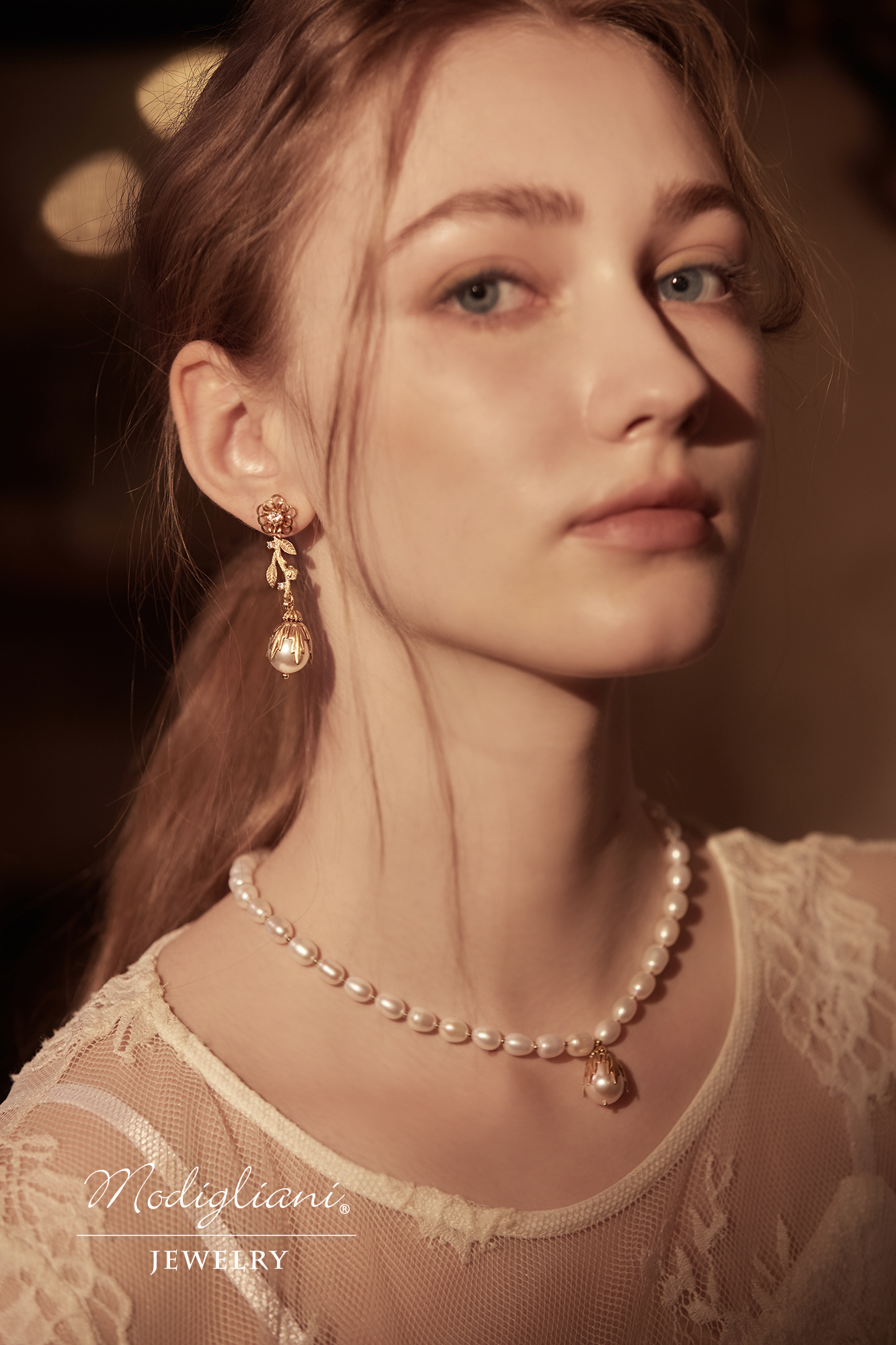 黃銅飾品,黃銅,花草,氣質,耳環,兩戴式耳環,母貝珠,鋯石,華麗