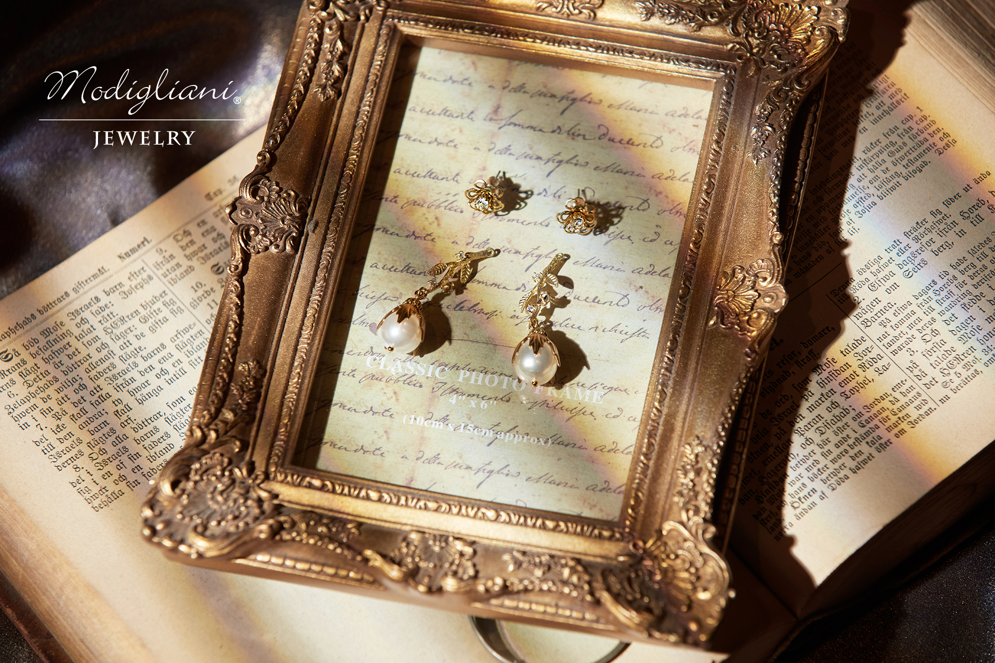 黃銅飾品,黃銅,花草,氣質,耳環,兩戴式耳環,母貝珠,鋯石,華麗