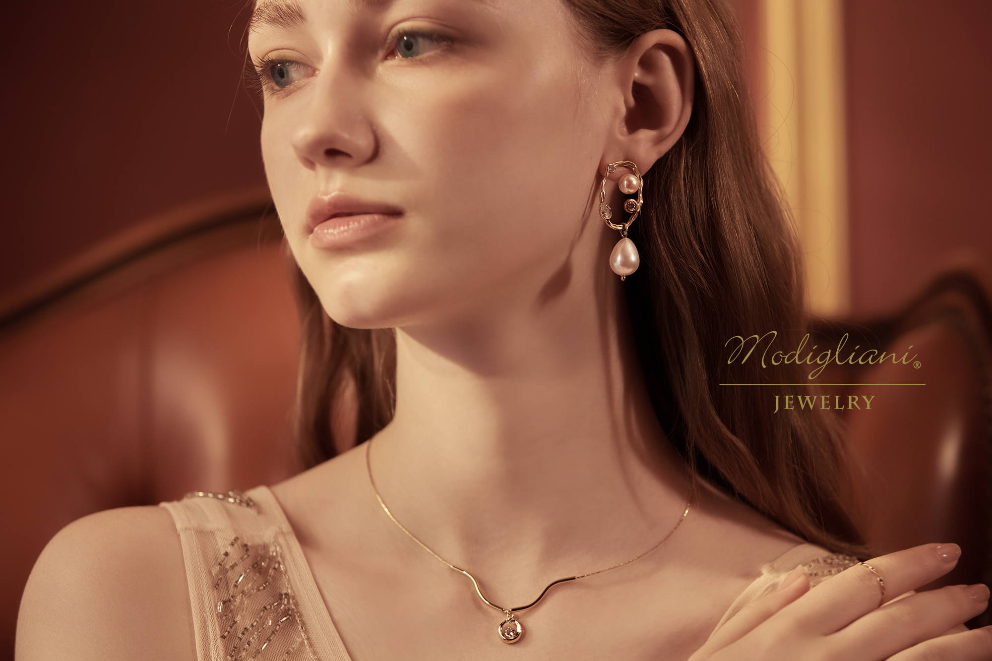 黃銅飾品,黃銅,耳環,垂墜式耳環,母貝珠,施華洛世奇水晶珍珠,華麗,鋯石,