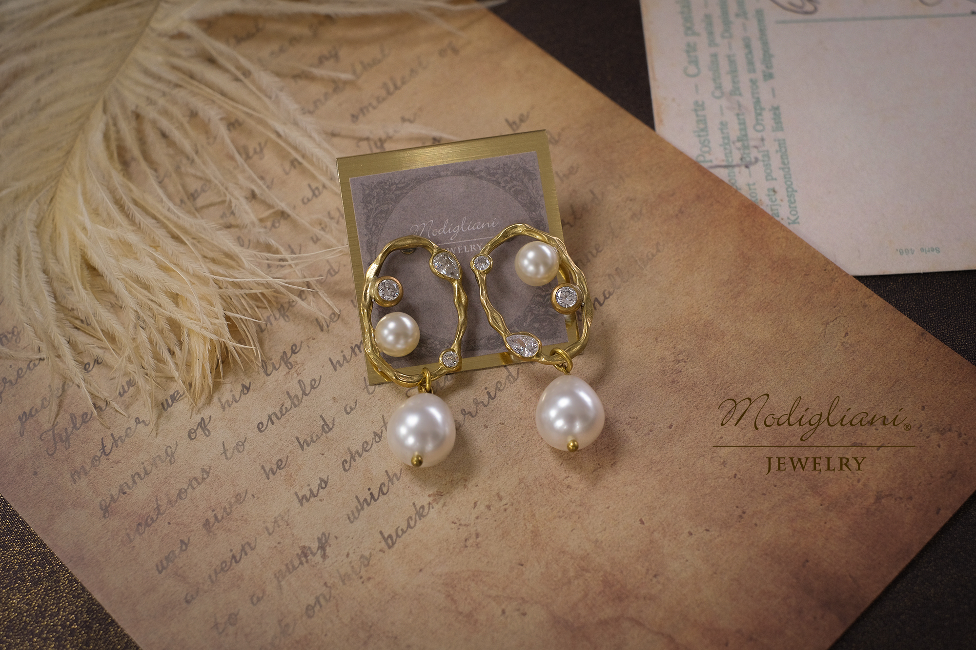 黃銅飾品,黃銅,耳環,垂墜式耳環,母貝珠,施華洛世奇水晶珍珠,華麗,鋯石,