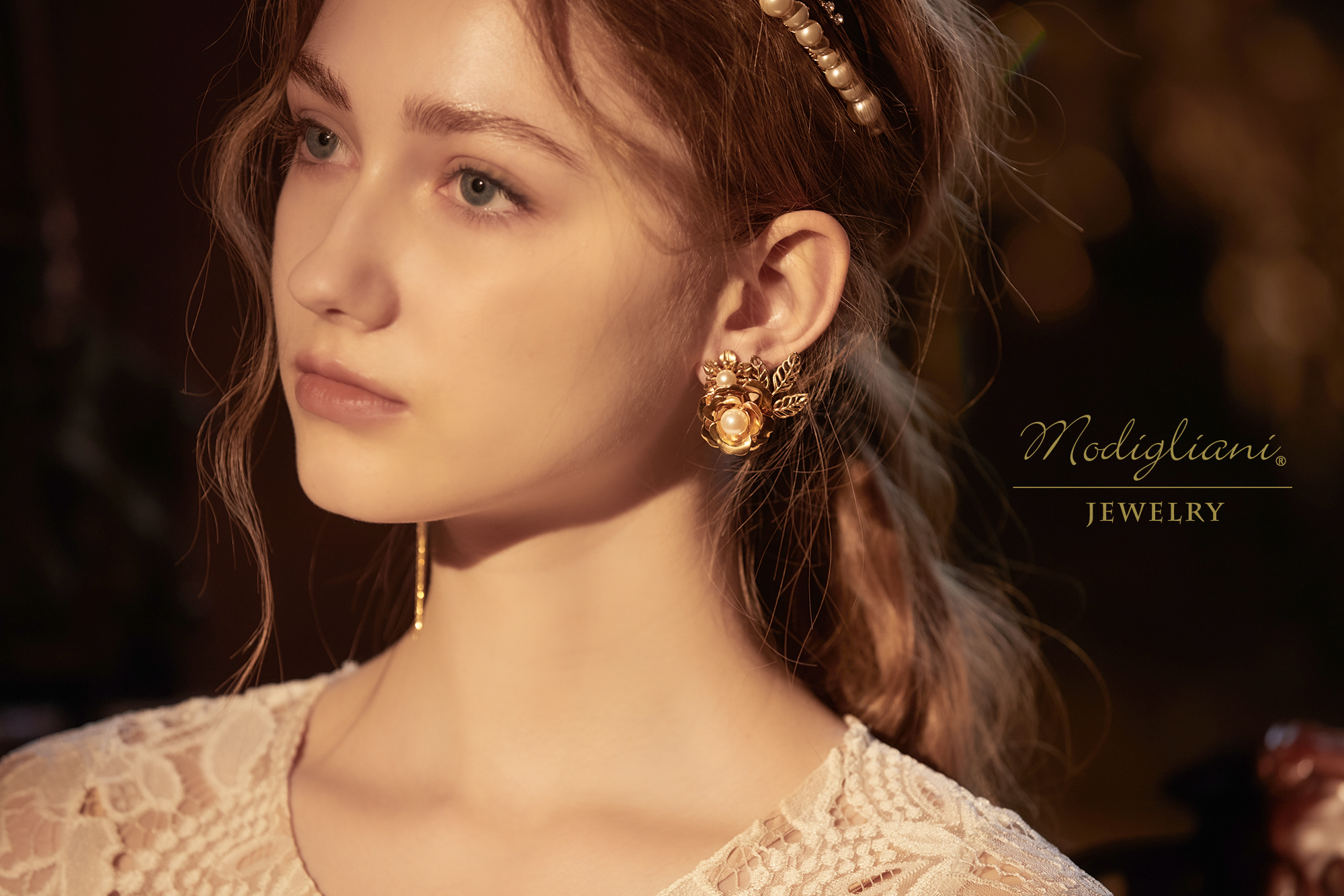 黃銅飾品,黃銅,花草,繁複,花草,耳環,垂墜式耳環,施華洛世奇水晶珍珠,