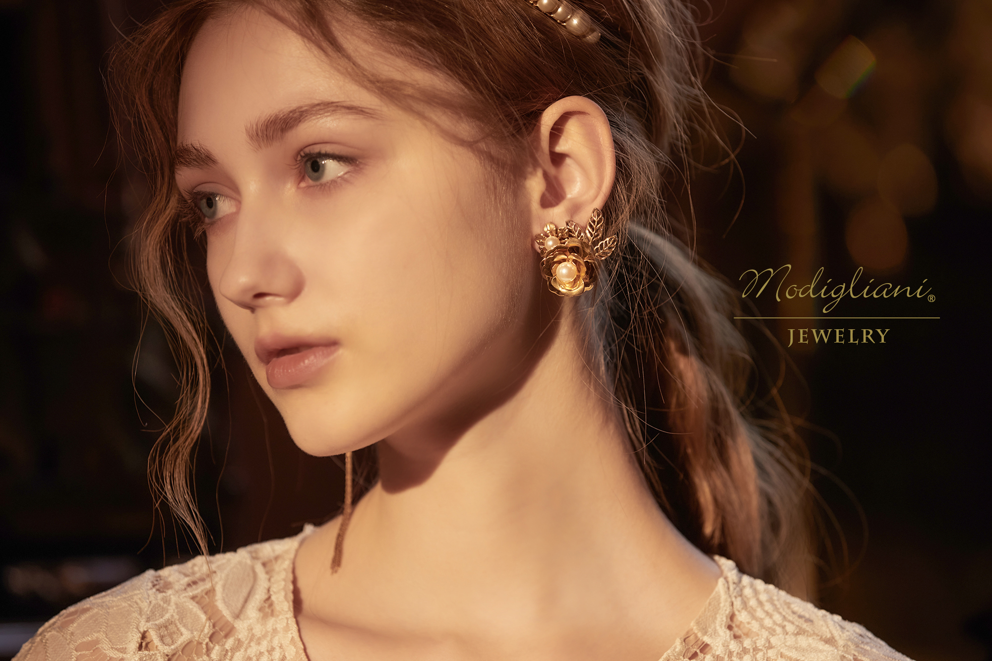 黃銅飾品,黃銅,花草,繁複,花草,耳環,垂墜式耳環,施華洛世奇水晶珍珠,