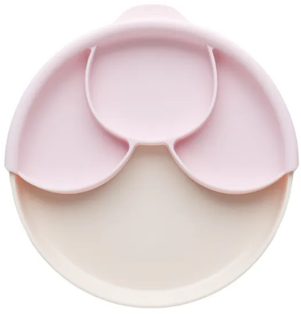 Miniware - 天然聚乳酸分隔餐盤組｜雲尼拿色配柔粉棉花