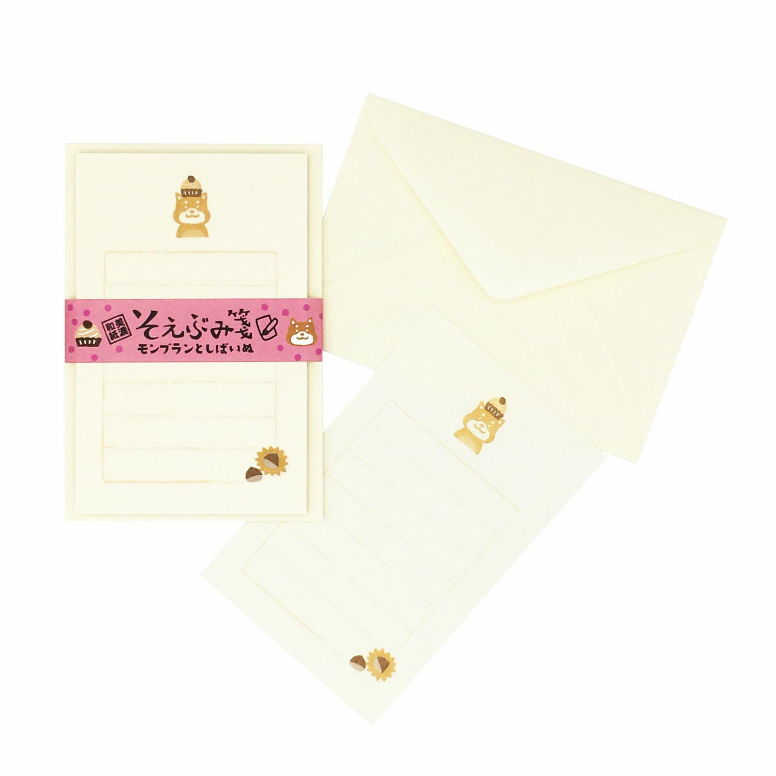 蛋糕柴犬 和紙便箋信封組｜日本古川紙工