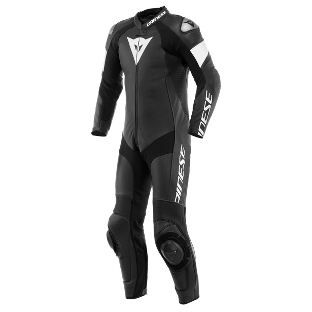 DAINESE TOSA 1 PCS LEATHER SUIT Black/Black/White 黑白 連身皮衣 入門 鈦合金 打洞