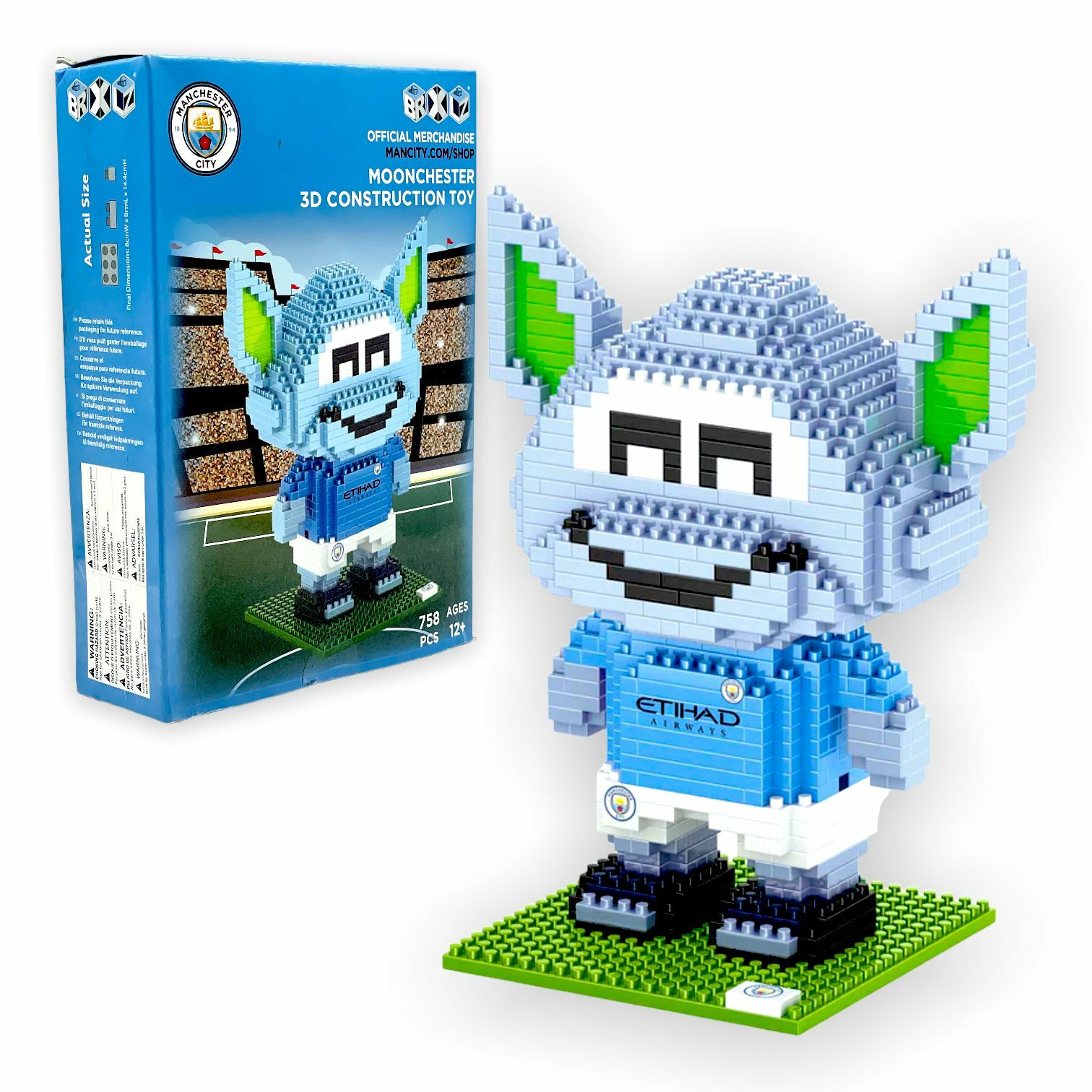 曼城粒粒積木吉祥物