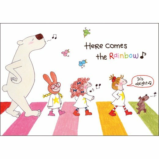 COCO醬 彩虹來了 明信片 ｜日本Greeting Life