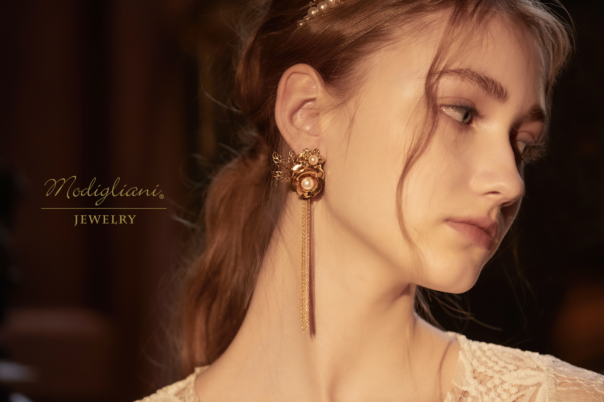 黃銅飾品,黃銅,花草,繁複,花草,耳環,垂墜式耳環,施華洛世奇水晶珍珠,