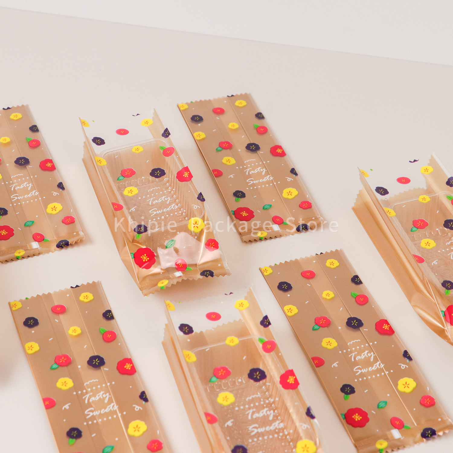 折角餅乾袋｜漫步花語｜5*13.5+3 cm