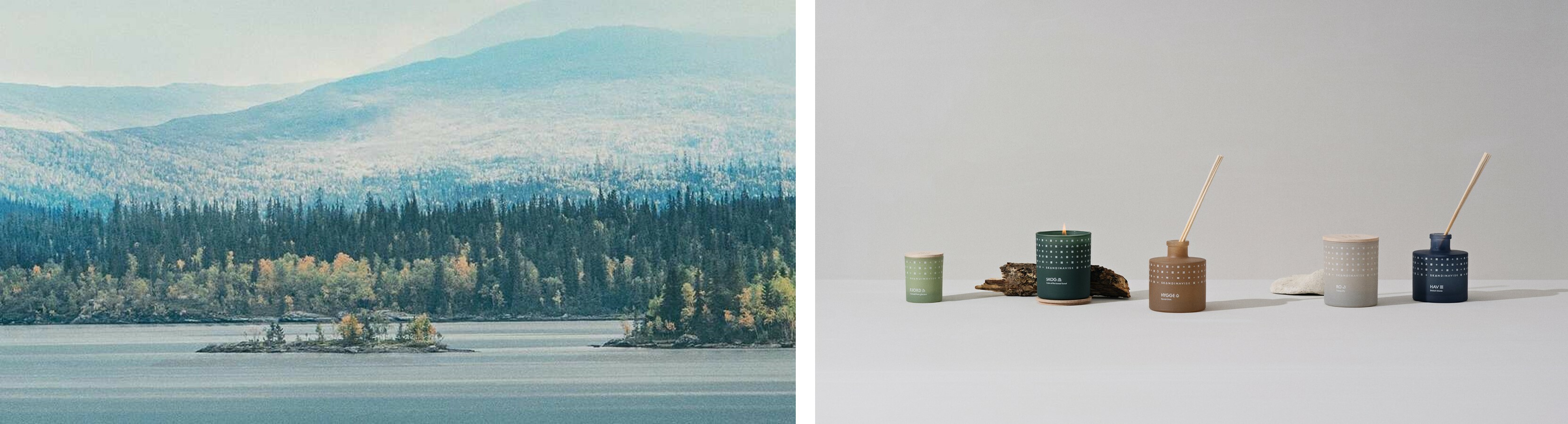 Skandinavisk取自於北歐的斯堪地那維亞半島，創辦人為了傳達北歐的色彩、文化等感受，把感官體驗化為香氛。