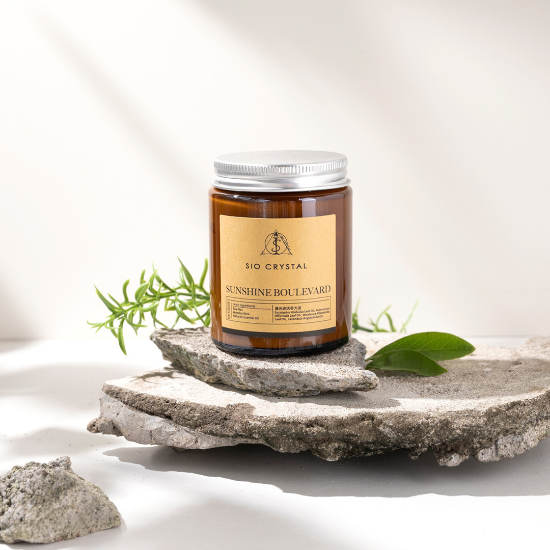 Sunshine Boulevard【晨光迷迭香大道】天然植物精油香氛蠟燭