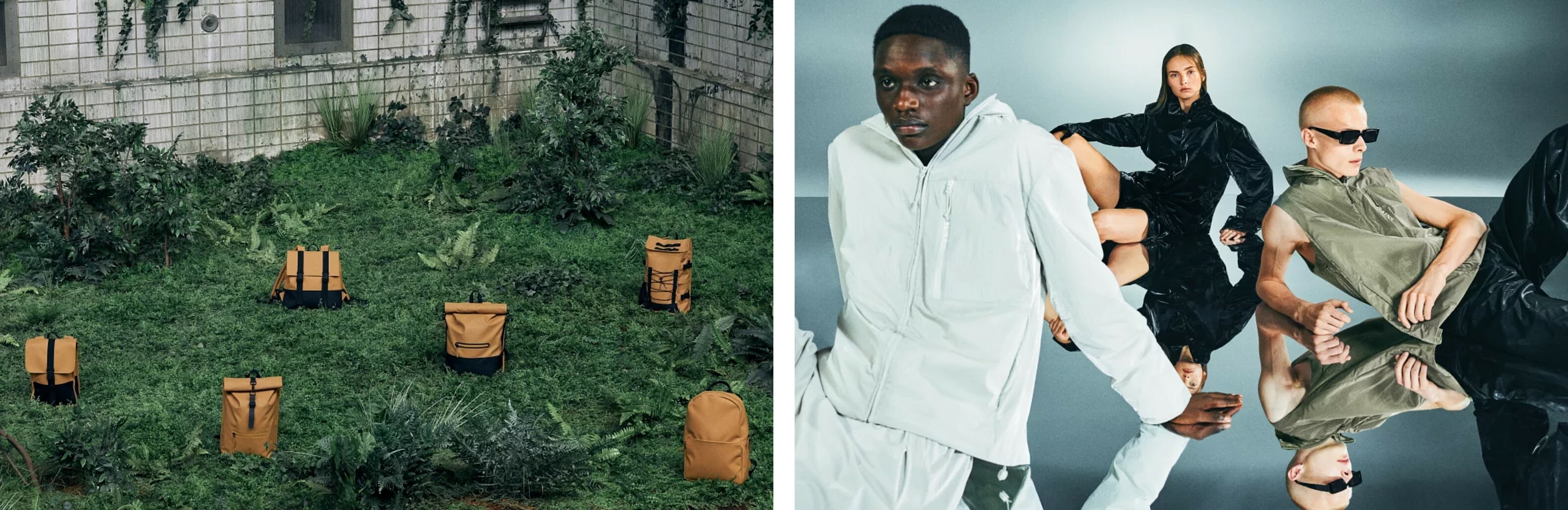 Rains所設計的雨具屏除傳統雨具的造型，讓雨天也變得時尚。