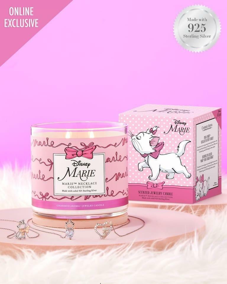 Charmed Aroma x Disney Marie瑪麗貓香氛蠟燭+925純銀頸鏈(隨機)
