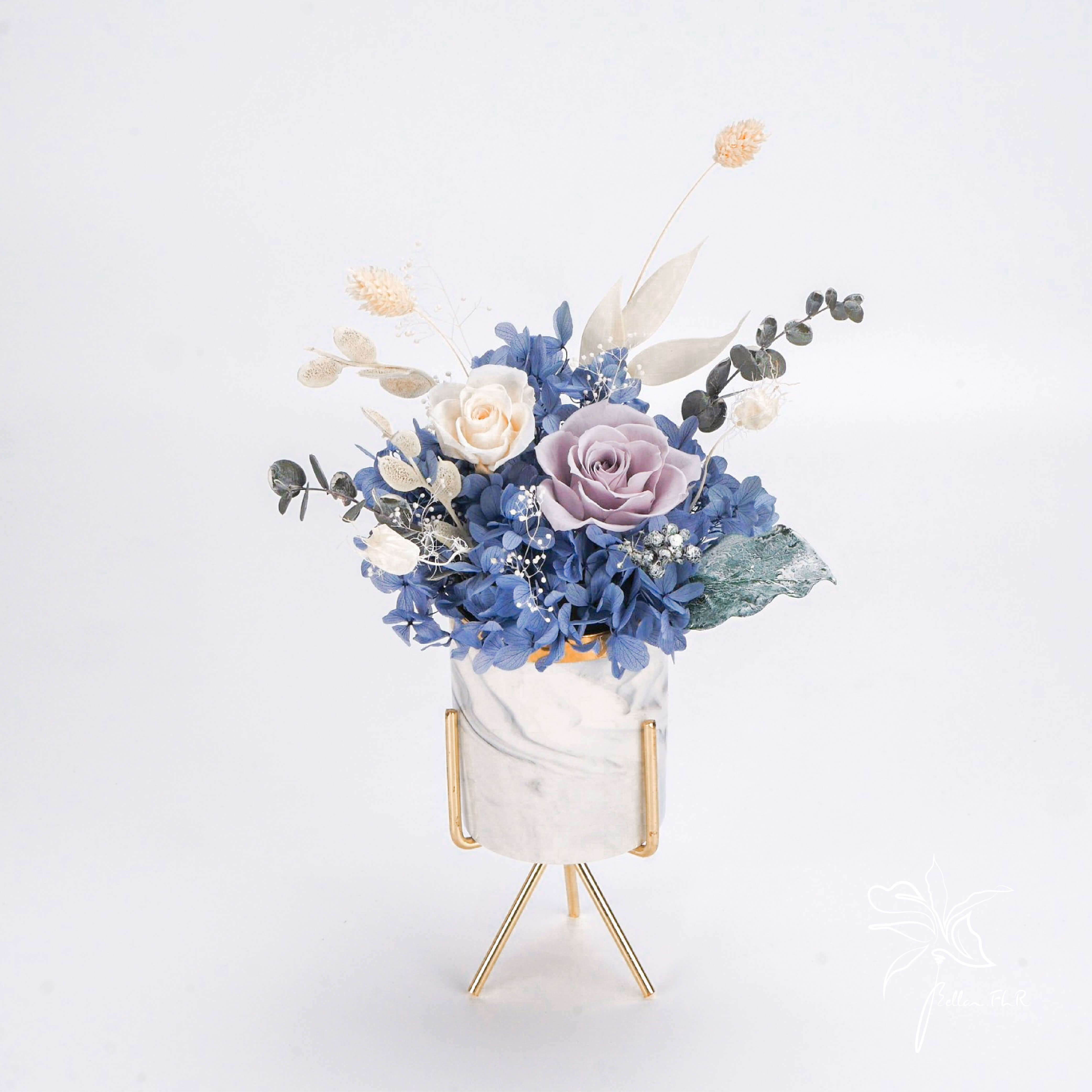 【花浪】全永生瓷器盆花-藕灰