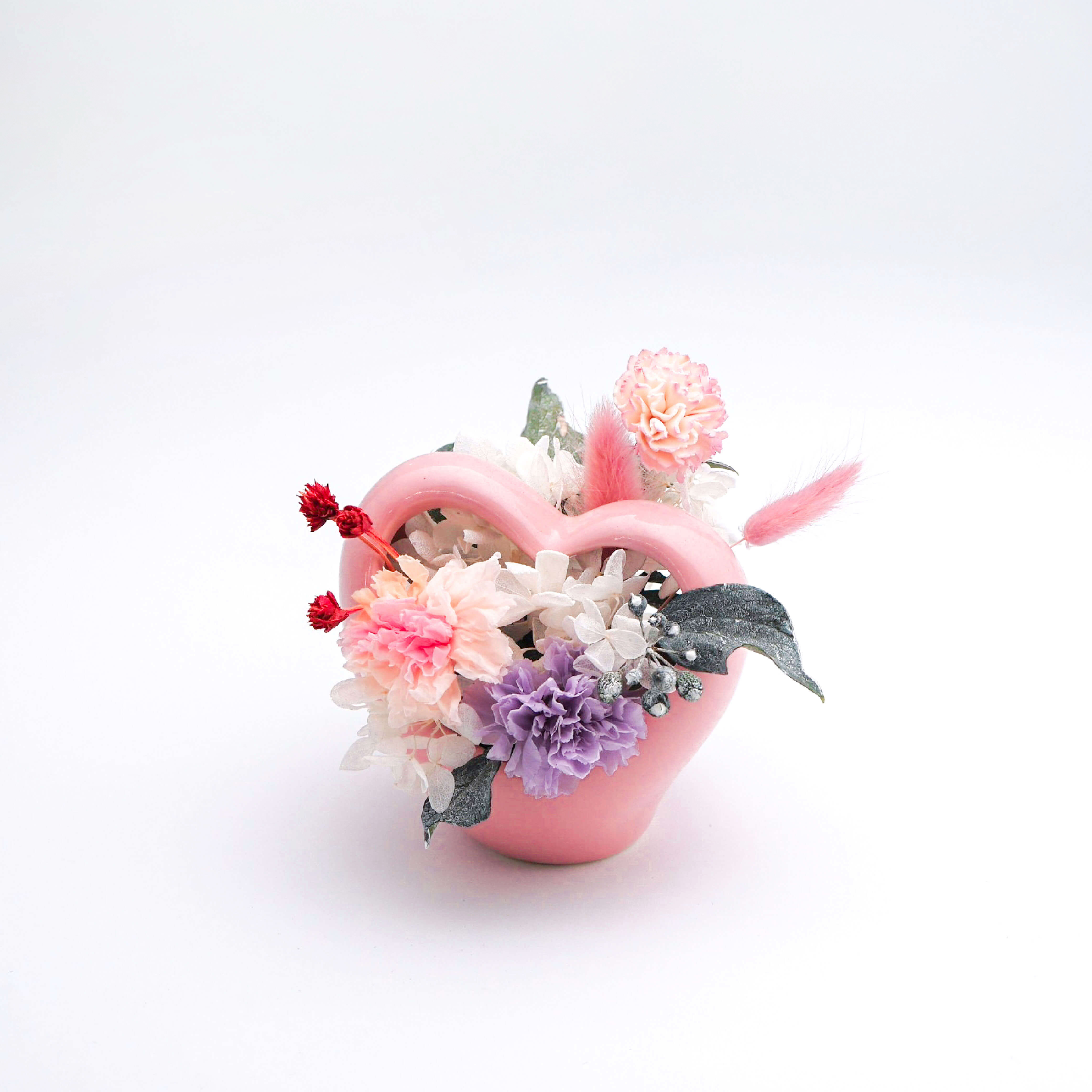 【捧著心的花】永生康乃馨瓷器盆花