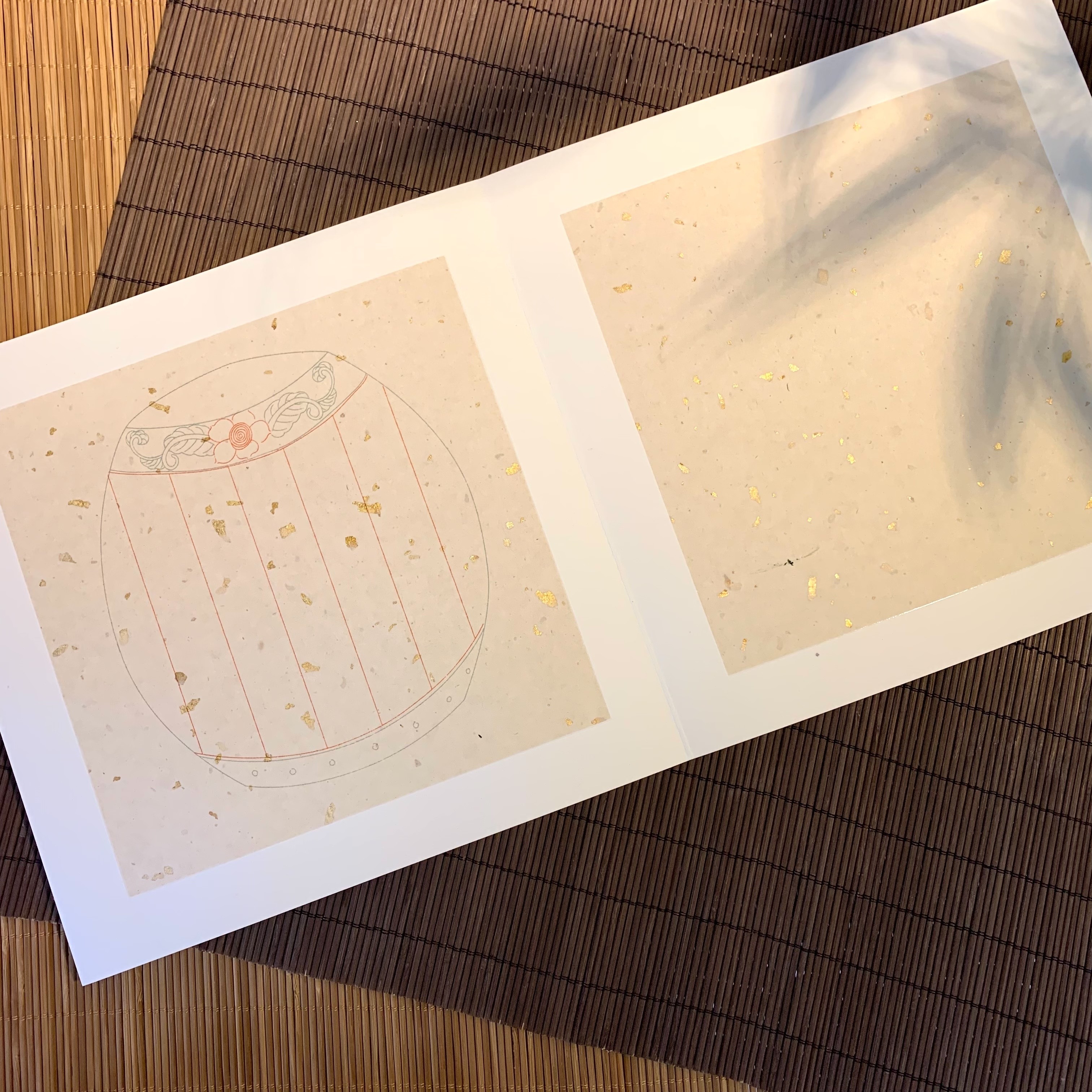 一筆花箋冊頁 25x25cm