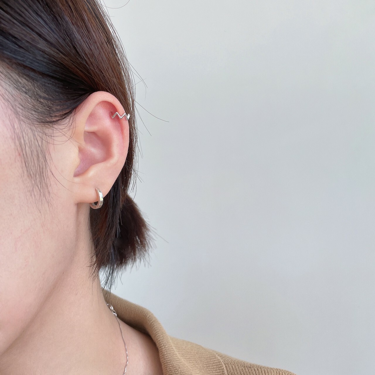 │簡約│極簡鋸齒 • 耳骨夾 • 純銀耳環 • 可碰水 • 抗過敏 S925