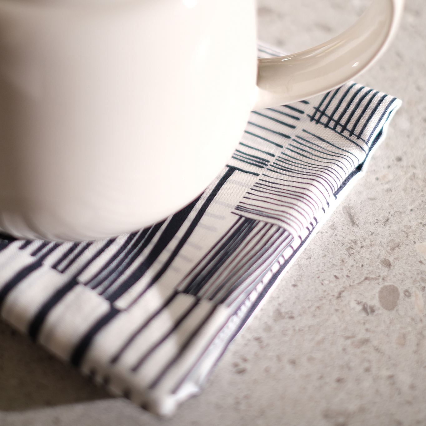 二重紗大茶巾 / 編織深藍