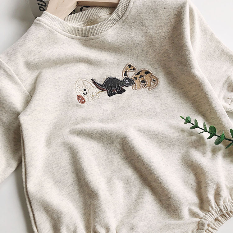 恐龍長袖包屁衣