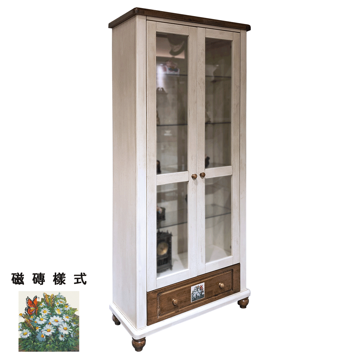 【GPE磁磚】玻璃展示櫃