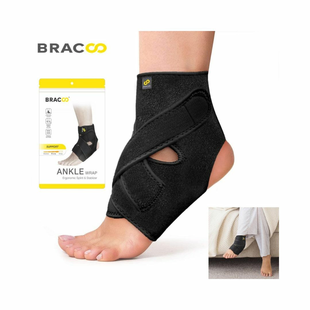 Bracoo - 美國奔酷 FP31 透氣固定加壓扭傷防護運動護腳踝 (細/中)