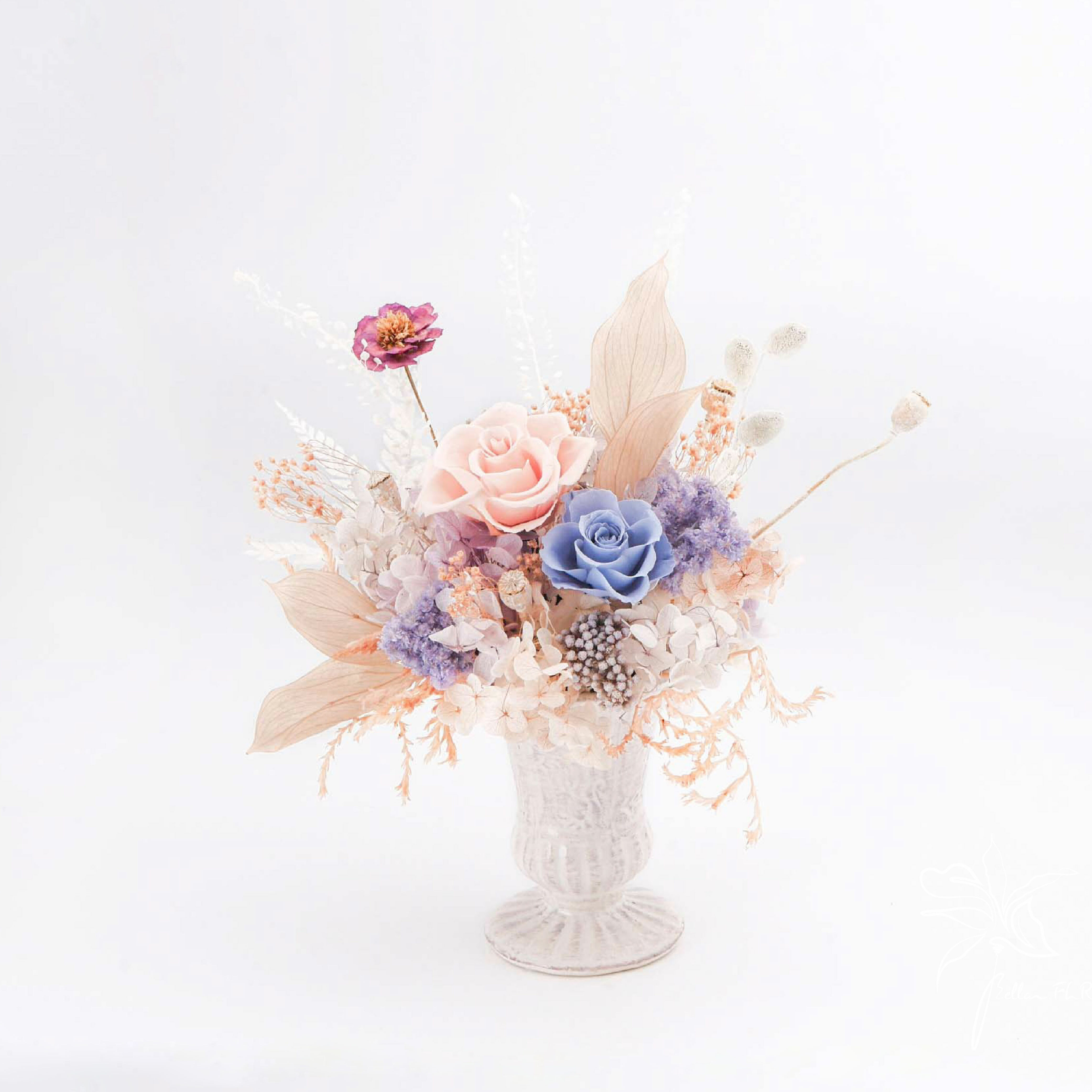 【日日】永生乾燥瓷器盆花