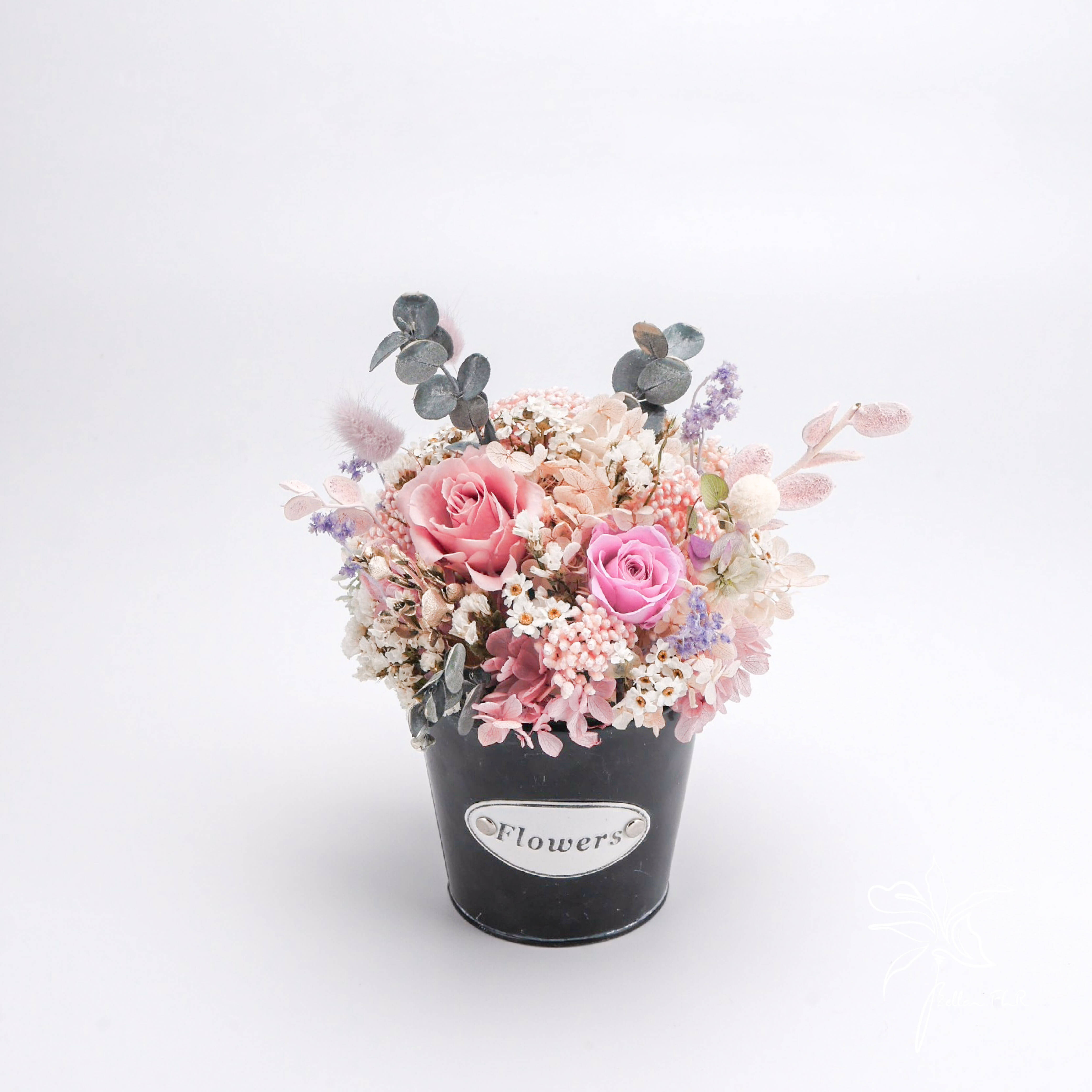 【春日舞曲】永生乾燥盆花-粉色