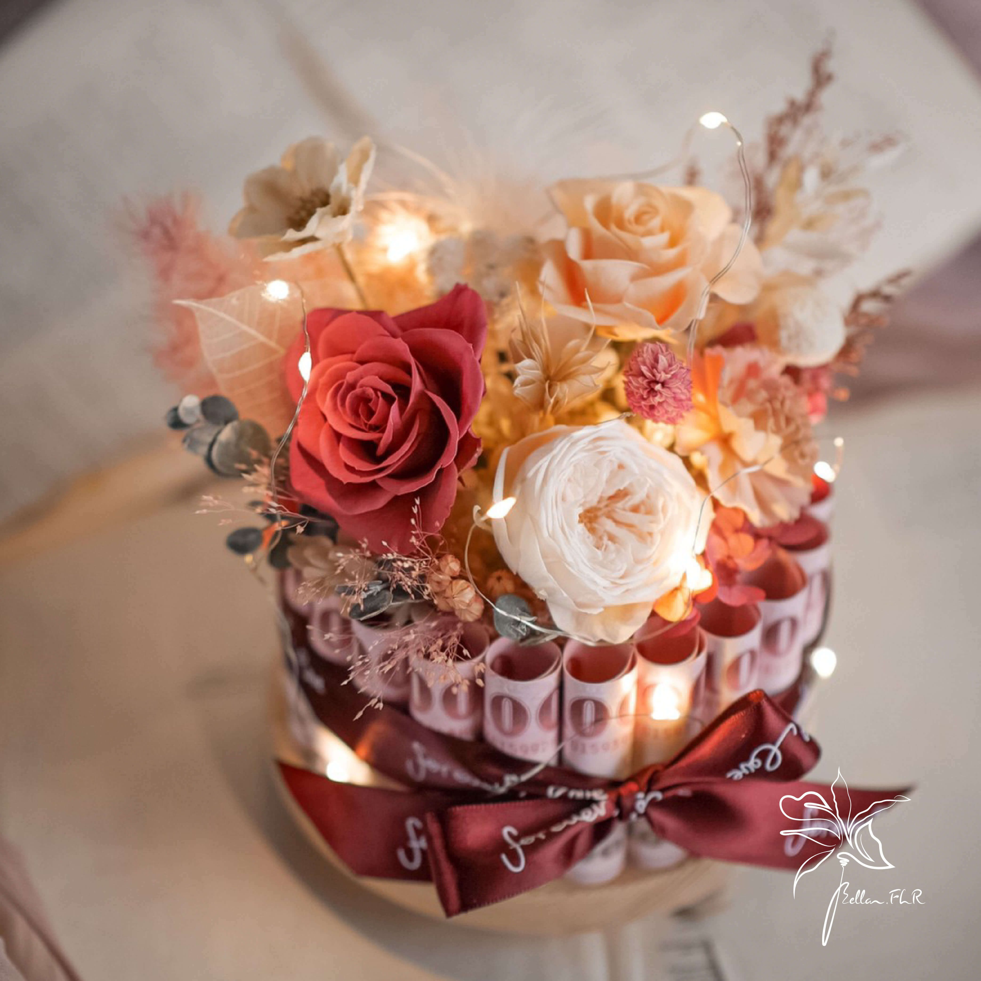 【華麗鈔群】單層鈔票蛋糕