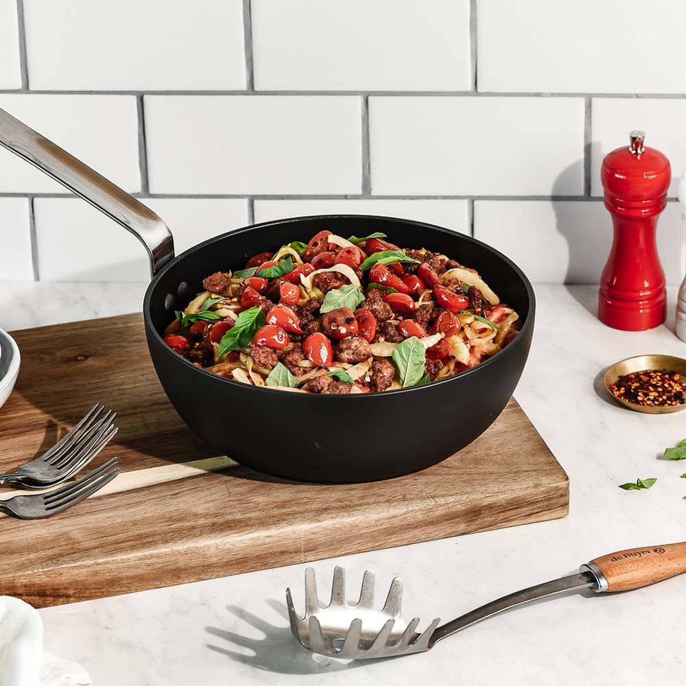 Choc 黑銀都會極系列 l 加厚不沾深煎炒鍋(適用IH感應爐)