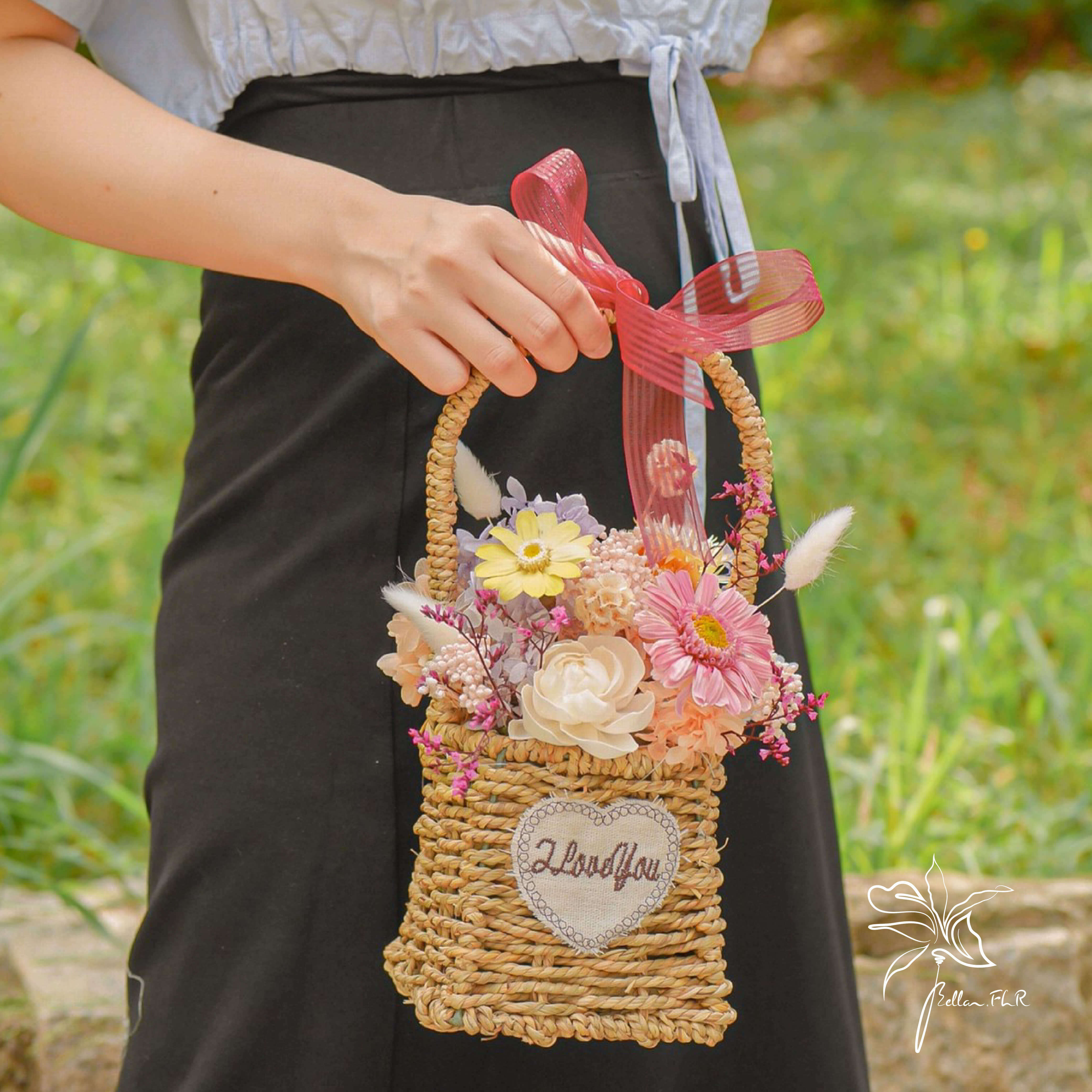 【燦爛如你】永生乾燥花提籃