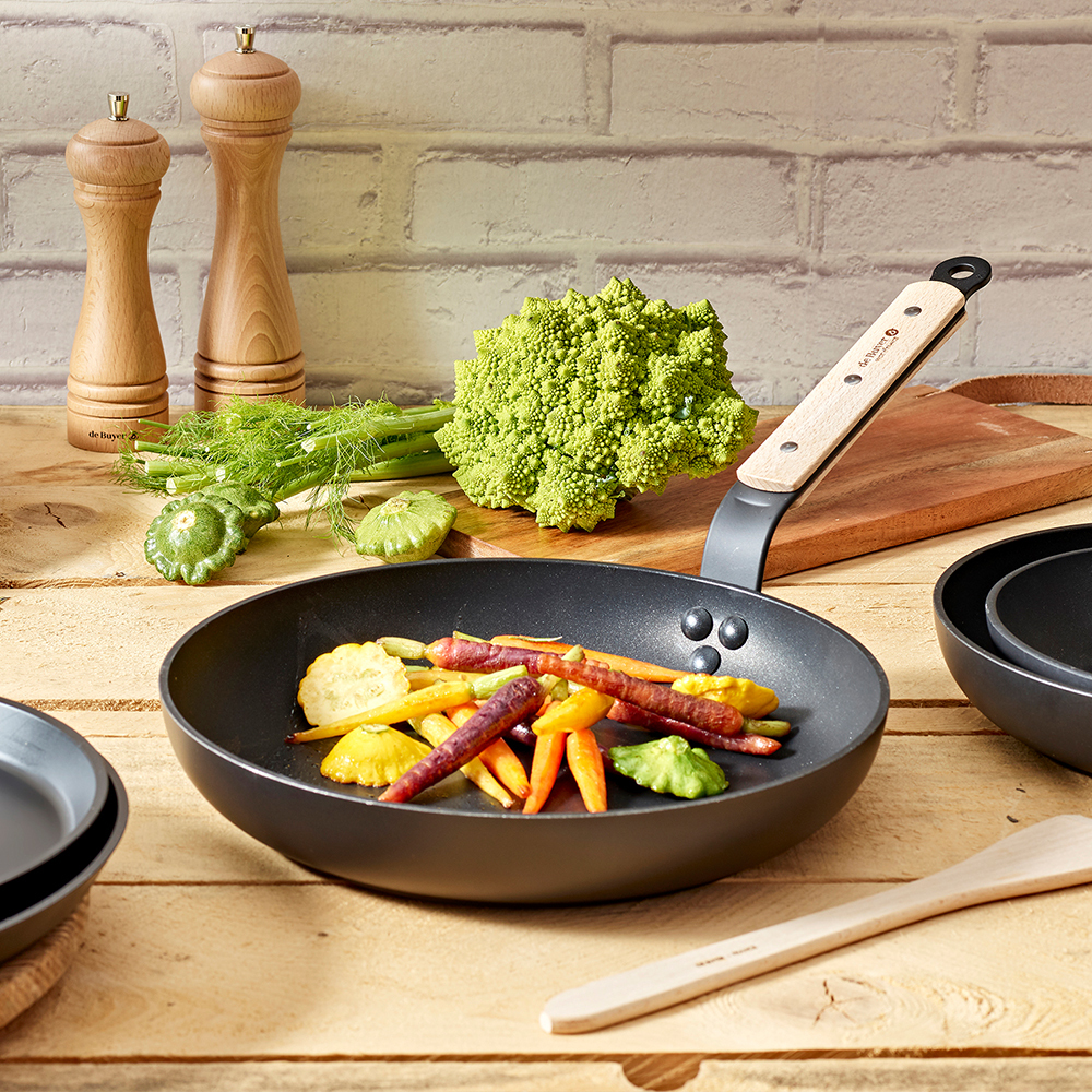 Choc B Bois | 山毛櫸握柄系列 |原木風不沾平底鍋-感應爐適用
