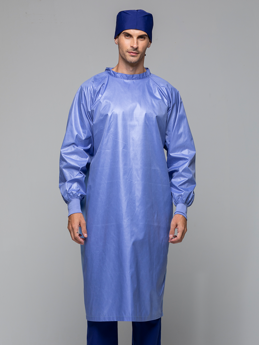 【 F807-B5 】高強度防潑水隔離衣-蔚海藍