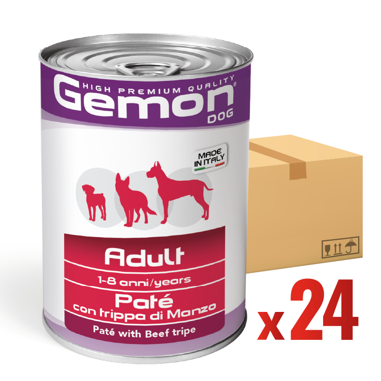 【原箱優惠】Gemon丨意式鮮嫩牛肉 狗罐頭 400g (GEM-7804)