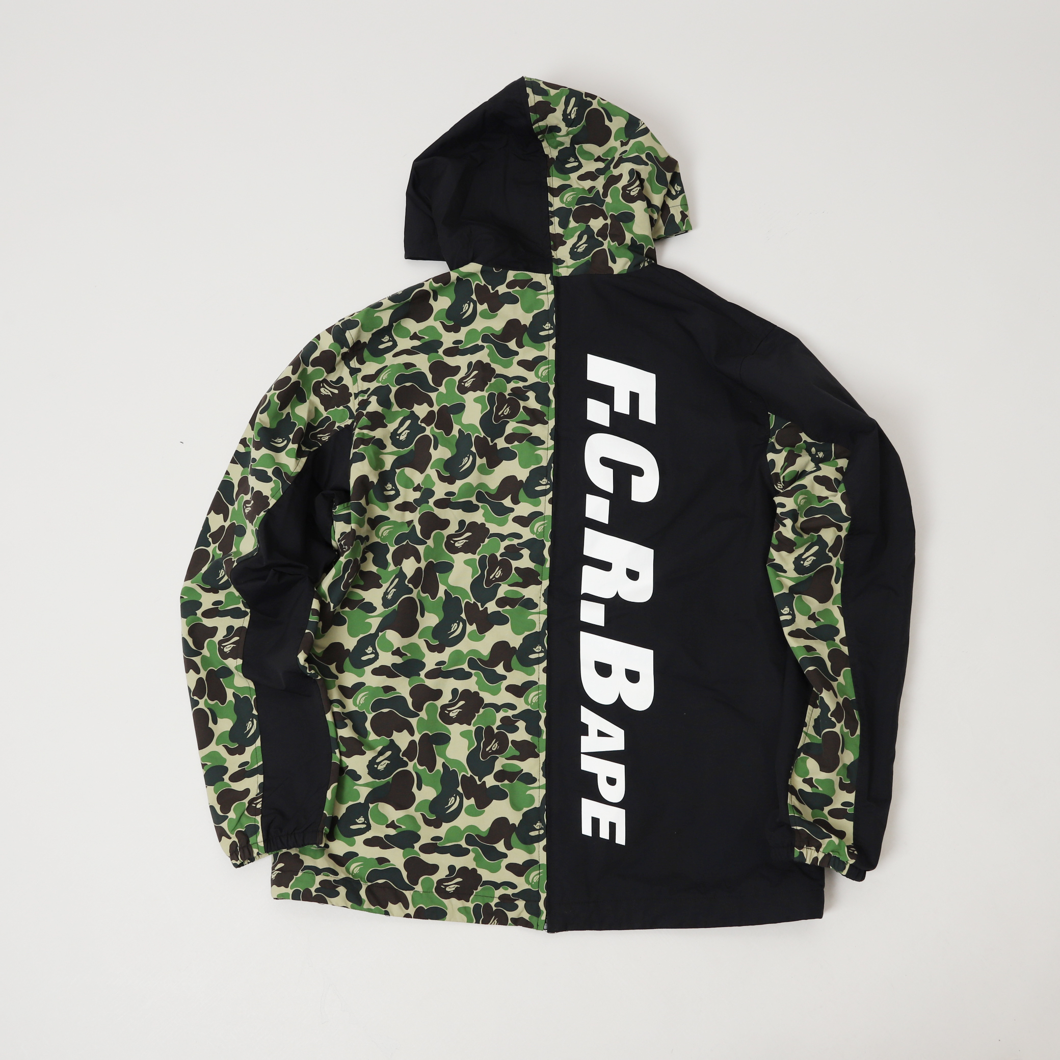 二手XL】A BATHING APE BAPE Shark Hoodie 黑綠初代迷彩虎紋帽夾鯊魚