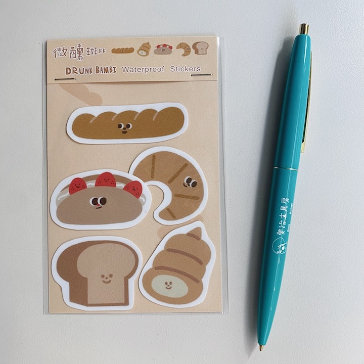 麵包 5入防水貼紙組｜微醺斑比