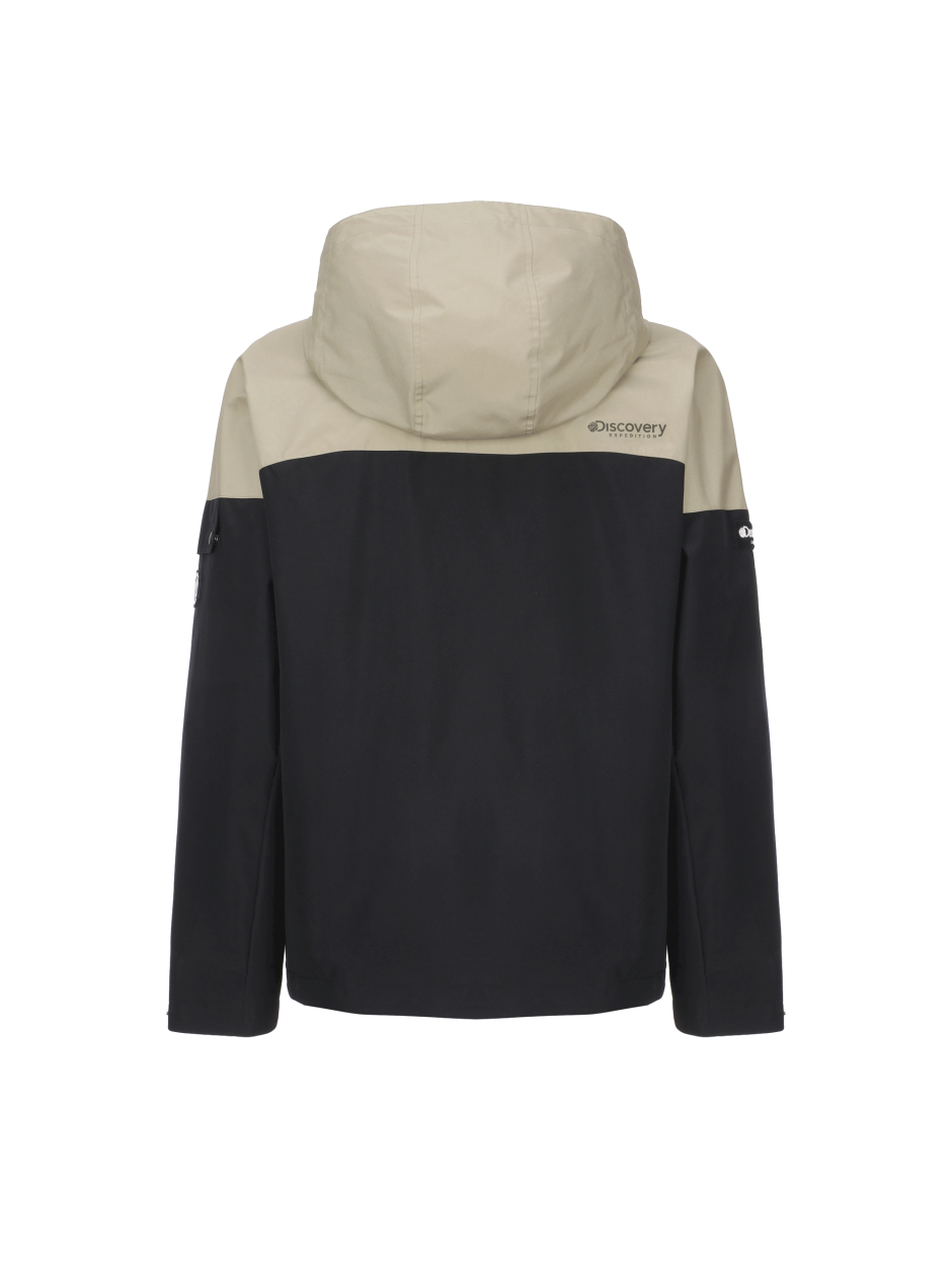 Discovery gore-tex 拼色外套 夾克 登山 卡其拚色黑 男